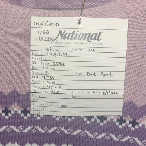 Dark purple 70s style neck swearter ONE OF A KIND FROM THE SAMPLE LINE 💜 - Picture 3 of 4